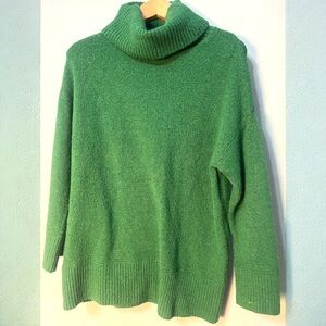 MNG Emerald Green Chunky Knit Turtleneck Sweater Size XS